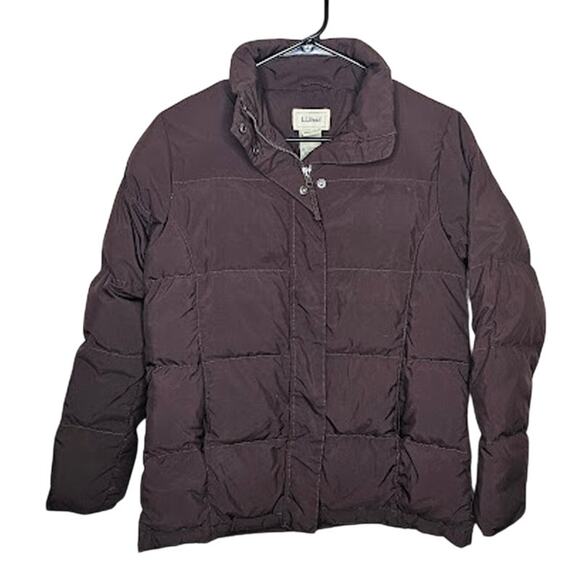 LL BEAN brown puffer jacket goose down insulated Women's size xs - Picture 1 of 4